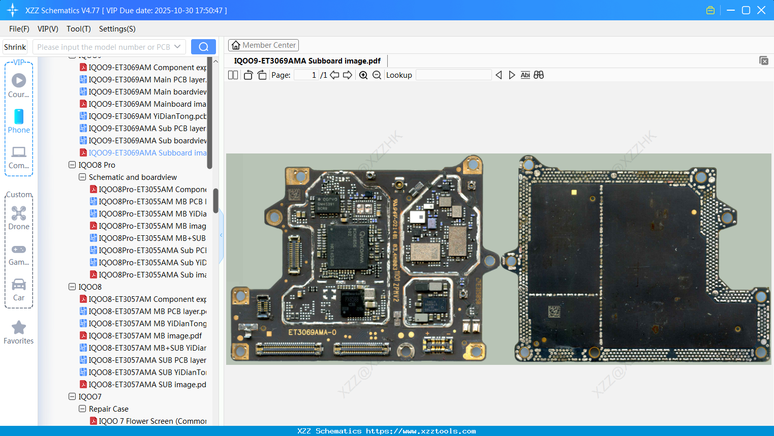 VIVO IQOO9-ET3069AMA Subboard Image